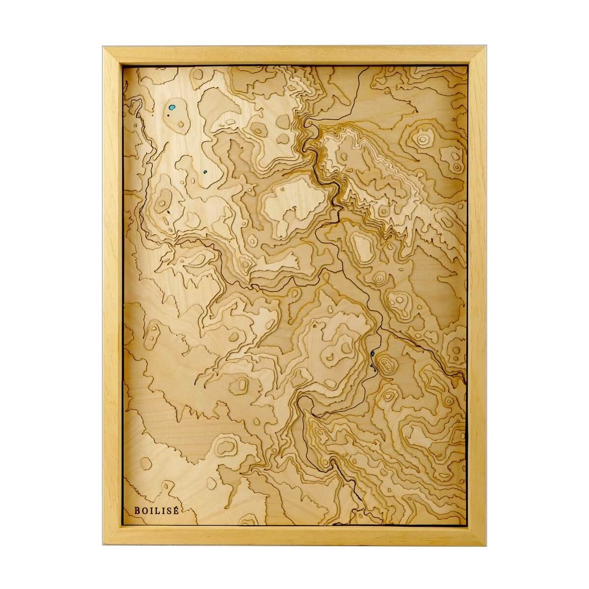 Le relief du Puy-En-Velay dans un tableau en bois