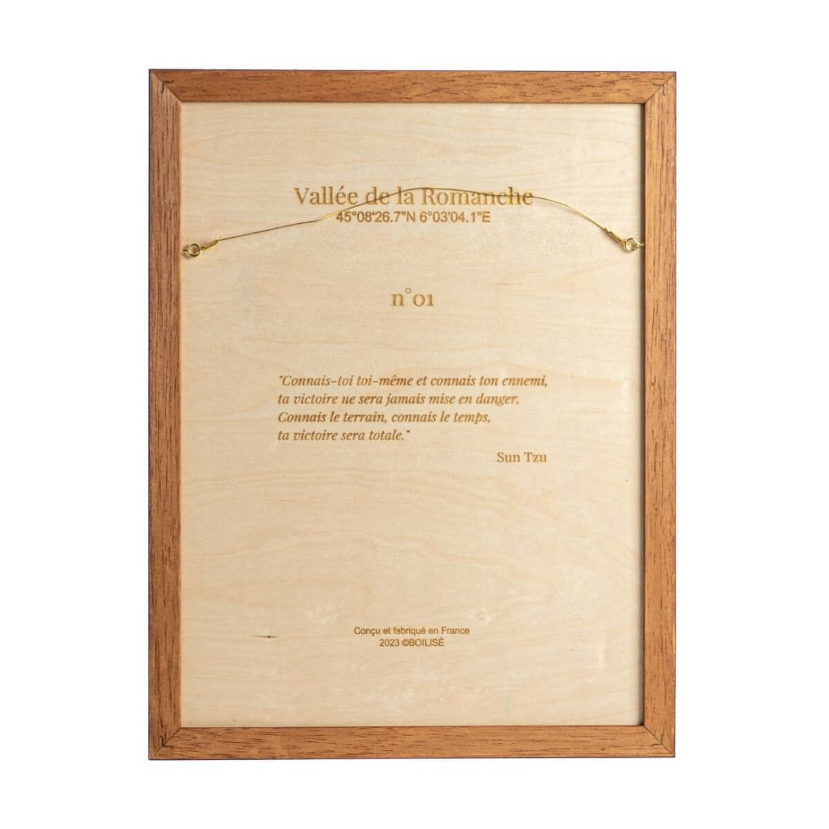 Dos personnalisé de la carte de la vallée de la Romanche