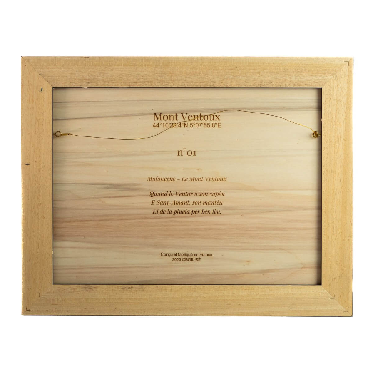 Dos personnalisé de la carte du mont Ventoux