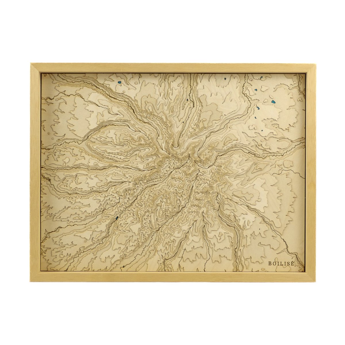 Carte en relief et en bois du Puy Mary pour décoration murale