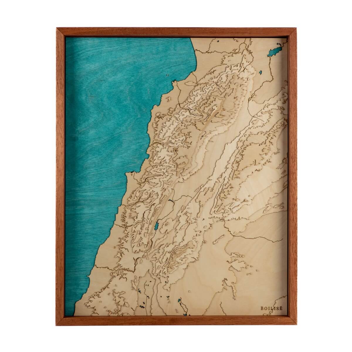 Carte du Liban en bois